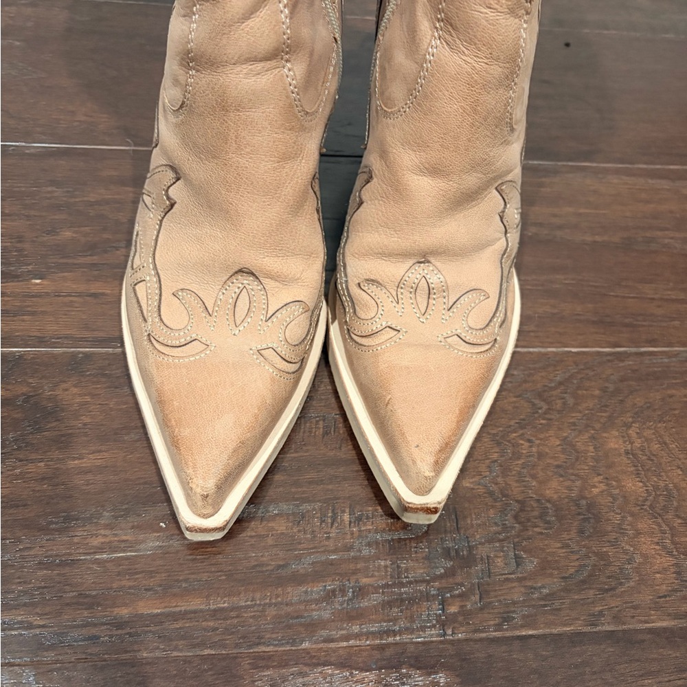 Dolce Vita Leather Western Boots - Picture 3 of 5